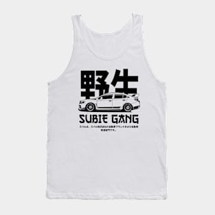 Subie gang black print Tank Top